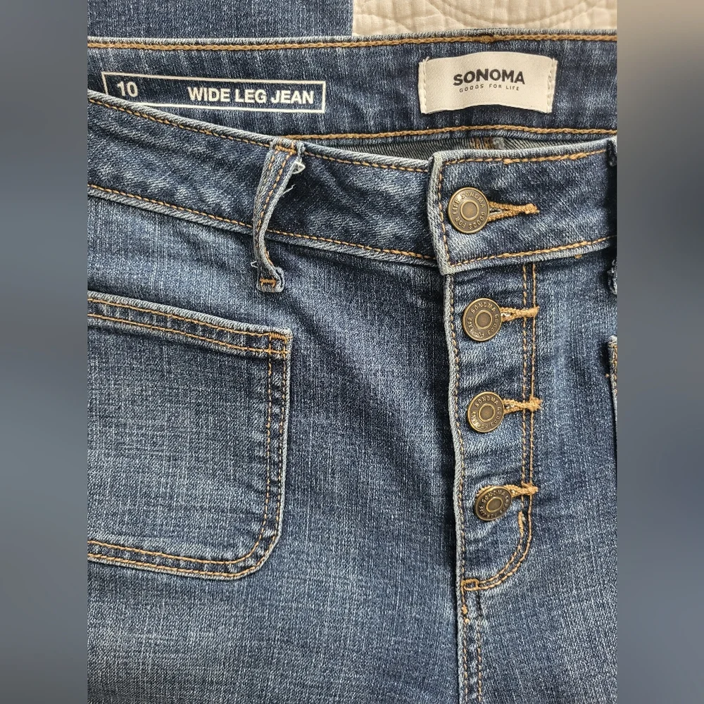 Sonoma Wide Leg Jeans, Size 10 - Picture 7 of 8